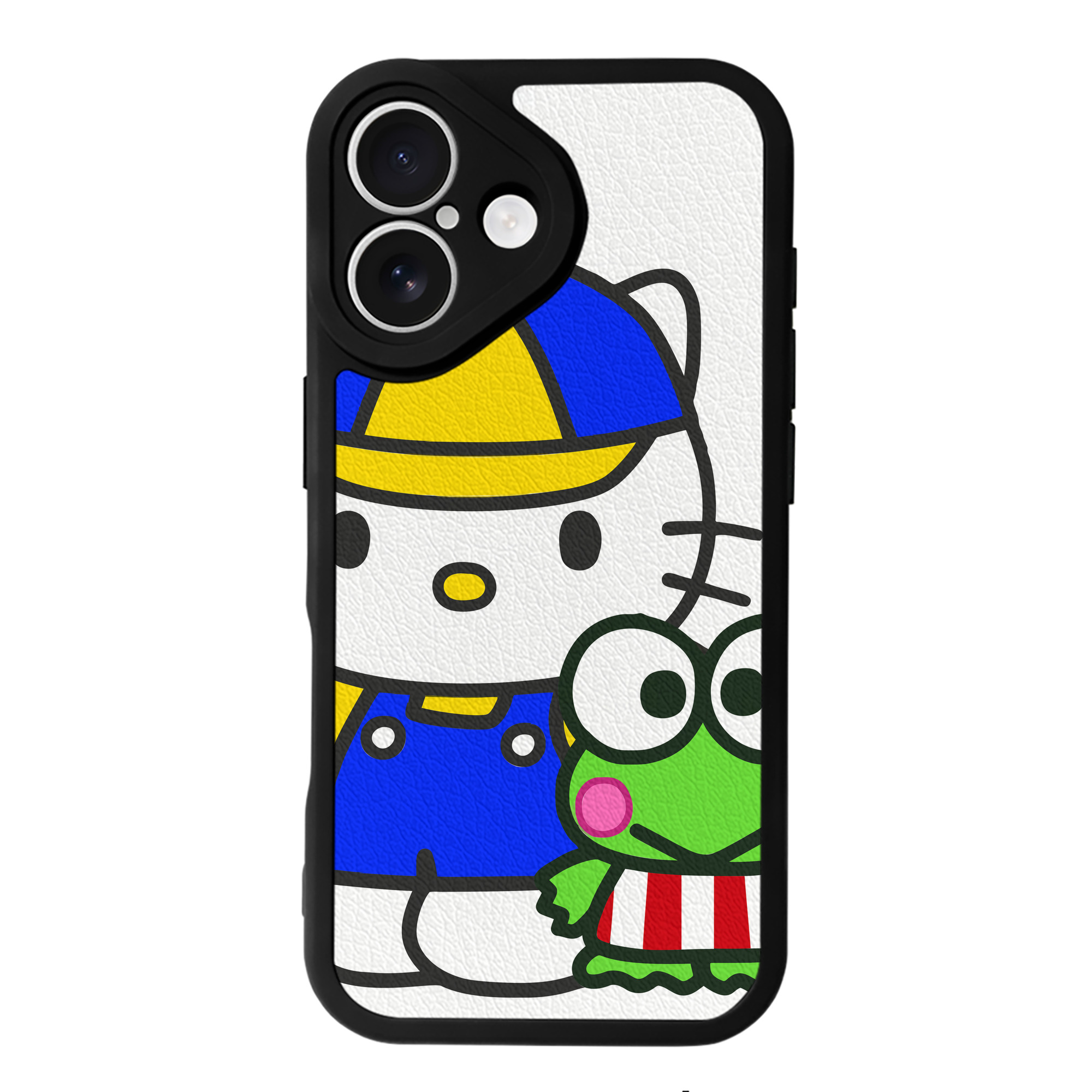 （画像用） Hello Kitty ハローキティ 【iPhone 16シリーズ対応】シリコンスマホケース（レザー調） 材質：シリコン